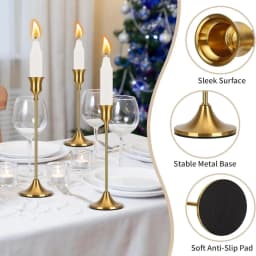 3pcs/set Candle Holders Vintage Candlestick for Party Wedding Decoration Anniversary Europe Style Old Ornaments for Home Hotel