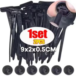 Nylon Push Mount Cable Tie Zip Fastener Auto Car Fender Engine Guard Underbody Retainer Clip Universal Wire Routing Strap Kit