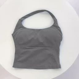Women's Square Neck Deep Open Back Halter Bralette - Thick Straps, Slim-Fit, Removable Pads, Outerwear-Friendly
