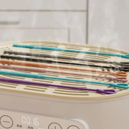 Straw Cleaner Brush Extra Long Silicone for Cups Reusable Straws Deep Cleaning Flexible Bristles Dishwasher Safe