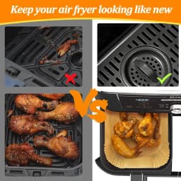 50-200Pcs Disposable Air Fryer Paper Rectangle Kitchen Baking Airfryer Mat Oilproof Micro-wave Barbecue Baking Paper Accessories