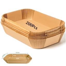 50-200Pcs Disposable Air Fryer Paper Rectangle Kitchen Baking Airfryer Mat Oilproof Micro-wave Barbecue Baking Paper Accessories