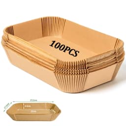 50-200Pcs Disposable Air Fryer Paper Rectangle Kitchen Baking Airfryer Mat Oilproof Micro-wave Barbecue Baking Paper Accessories