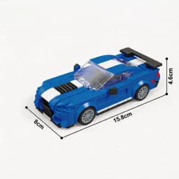 Knew Built Sports Rally Car Building Blocks: DIY STEM Racing Vehicle Set, Durable Brick Toys, Perfect Creative Gift for Adults
