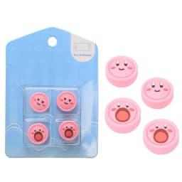 4PCS Cartoon Star Kirby Theme Silicone Joy Con Analog Thumb Grip Caps Joystick Cover Compatible with Switch/OLED/Lite/Switch 2