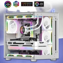 LDPCSJ Prism 4RS 120mm ARGB PC Case Fan with Infinity Mirror Design Motherboard Sync 4PIN PWM CPU Cooler Ventilador