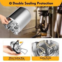 Portable 2.6-gallon Beer Cleaning Keg Draft Beer Machines Milk Tea Machines Anti-leakage Beer Line Cleaning Kit