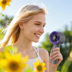 Handheld Mini Fan Portable USB Rechargeable Personal Fan 5 Speeds Fan With Digital Display Cooling Turbo Fan For Outdoor Office