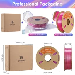 ERYONE 1KG/3KG HS Silk Quadruple Color PLA Filament 3D Printer 1.75mm +/- 0.03mm, Hyper Speed Coextrusion Filament PLA 1KG/3KG