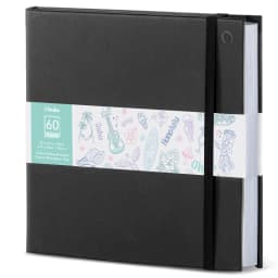 Ohuhu Bleedproof Double-Sided Marker Pad with PU Cover Art Sketchbook Hardcover Sketching Book for Alcohol Markers Paints Draw