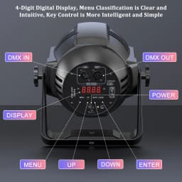 LeLeght 18LED Par Spotlights 200W LED Stage Light 4 in 1 RGBW Stage Lighting with DMX For DJ Disco Family Celebrations Churches