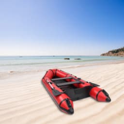 Camping Survivals 10ft PVC 330kg Water Adult Assault Boat Red Black
