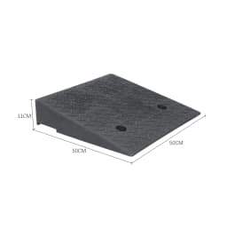 【Breeins】1/2Pc Rubber Kerb Ramp Curb Ramp Portable Heavy Duty Threshold Ramp Curb Ramp Suitable for Doorway Wheelchair Bike