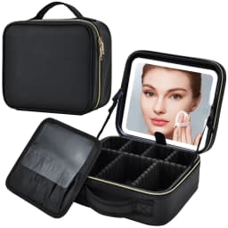 Makeup Bag With Led Mirror 3 Modes Lights Makeup Bag With Vanity Mirror With Lights Travel Makeup Case With Lighted Mirror