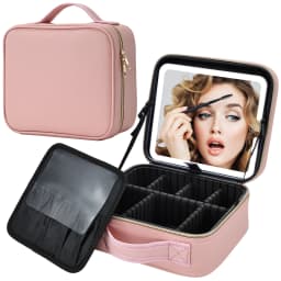 Makeup Bag With Led Mirror 3 Modes Lights Makeup Bag With Vanity Mirror With Lights Travel Makeup Case With Lighted Mirror