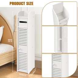 BRIEFNESS White Bathroom Cabinet Tall Slimline Shelf Bathroom Cabinet Bathroom Organiser Bedroom Cabinet Living Room Organiser