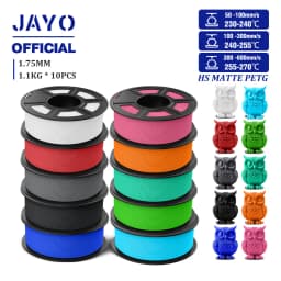 JAYO PETG 3D Filament 1.75mm High Speed Matte PETG 3D Printer Filament High Flow Speedy PETG Filament Fit Most FDM Printers
