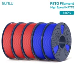 SUNLU 5KG High Speed Matte PETG Filament 1.75mm 1kg Spool (2.2lbs) High Speed Printing Filament Fit Most FDM Printer