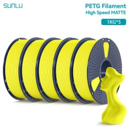 SUNLU 5KG High Speed Matte PETG Filament 1.75mm 1kg Spool (2.2lbs) High Speed Printing Filament Fit Most FDM Printer