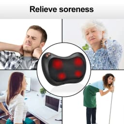 Multifunctional Neck Massager Shoulder Waist Back Car Home Cervical Massage Pillow 3 speeds