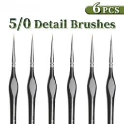 Fine Tip Paint Brush Set for Acrylic, Models, Mini Miniature Detail , Nylon Hair Thin Extra Fine Paintbrushes