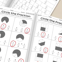 32 Pages/Set Math Fraction Workbook for Kids Learning Basic Fractions Educational Mathematics Exercise Book Teaching Aids