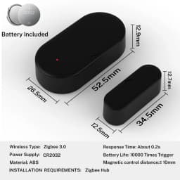 Zigbee 3.0 Contact Sensor Door Sensor Window Sensor Zigbee Hub Required Workwith Home Assistant Yandex Alexa ZHA Zigbee2MQTT HA