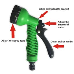 Garden Hose Pipe Water Hose Expandable Magic Hose 7 Patterns Water Gun Foam Pot Flexible Reels Hose Car Wash Gun Sprayer