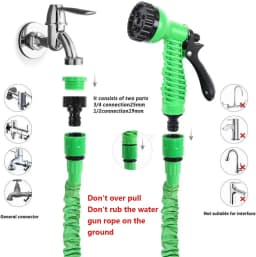 Garden Hose Pipe Water Hose Expandable Magic Hose 7 Patterns Water Gun Foam Pot Flexible Reels Hose Car Wash Gun Sprayer