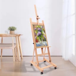 Newly Designed H-frame Easel Adjustable Movable Tilting Easel Painting Easel Large Studio H-Frame Easel for Painting