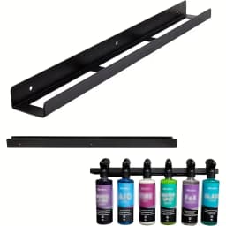 1pc Metal Universal Detail Spray Bottle Holder | Wall-Mounted Black Iron Storage Rack with Multiple Compartments, Spray Bottles