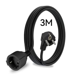 3680W EU Plug Extension Cord, Flat Head Protection Contact, 16A 250V 1 5mm² Cable, 3M 5M 10M Power Socket Line