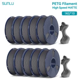 SUNLU 10KG High Speed Matte PETG Filament 1.75mm 1kg Spool (2.2lbs) High Speed Printing Filament Fit Most FDM Printer