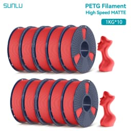 SUNLU 10KG High Speed Matte PETG Filament 1.75mm 1kg Spool (2.2lbs) High Speed Printing Filament Fit Most FDM Printer