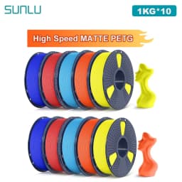 SUNLU 10KG High Speed Matte PETG Filament 1.75mm 1kg Spool (2.2lbs) High Speed Printing Filament Fit Most FDM Printer