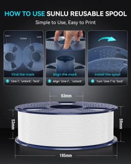 SUNLU 10KG High Speed Matte PETG Filament 1.75mm 1kg Spool (2.2lbs) High Speed Printing Filament Fit Most FDM Printer