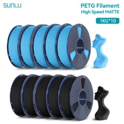 SUNLU 10KG High Speed Matte PETG Filament 1.75mm 1kg Spool (2.2lbs) High Speed Printing Filament Fit Most FDM Printer