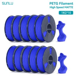 SUNLU 10KG High Speed Matte PETG Filament 1.75mm 1kg Spool (2.2lbs) High Speed Printing Filament Fit Most FDM Printer