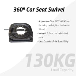 Swivel Car Seat Base, 360 Degree Rotation, 130KG Load Capacity Cold Rolled Steel RV Seat Swivel, Fast & Free Local Shipping