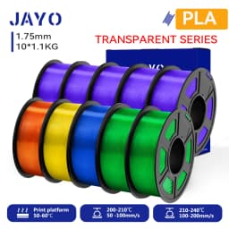 JAYO 10 Rolls 3D PETG/PLA/PLA PLUS/PLA Meta/ PLA Matte Printer Filament 1.75mm 100% No Bubble non-toxic 3D Printing Materials