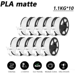 JAYO 10 Rolls 3D PETG/PLA/PLA PLUS/PLA Meta/ PLA Matte Printer Filament 1.75mm 100% No Bubble non-toxic 3D Printing Materials