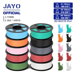 JAYO High Speed Matte PLA 3D Filament 1.75MM PLA Classic 3D Printer Filament 10Rolls Neatly Wound High Toughness Matte Filament