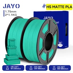JAYO 2 Rolls 3D High Speed Matte PLA Printer Filament 1.75mm Neatly Wound PLA Filament with Matte Finish Print with 99% FDM 3D