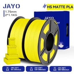 JAYO 2 Rolls 3D High Speed Matte PLA Printer Filament 1.75mm Neatly Wound PLA Filament with Matte Finish Print with 99% FDM 3D