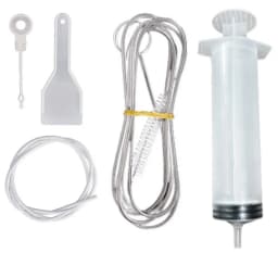 5pcs Fridge Dredging Kit Flexible Refrigerator Scrub Brush Reusable Fridge Drain Hole Dredging Remover Cleaning Syringe Shovel
