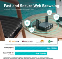 GL.iNet GL-BE3600 (Slate 7) Wi-Fi 7 Travel Router Dual-band Portable Travel Router, Pocket WiFi 7, 2.5G Router, Portable VPN Routers WiFi for Travel, Public Computer Routers, Business Trip, Mobile/RV/Cruise/Plane 