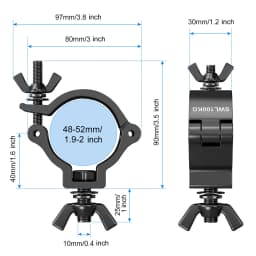 Datewink 2/4Pcs Heavy Duty Hooks Stage Lights Clamp Hanger Hooks 100kg 48-52mm Bracket For Par Light DJ Lighting Holder Truss
