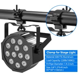 Datewink 2/4Pcs Heavy Duty Hooks Stage Lights Clamp Hanger Hooks 100kg 48-52mm Bracket For Par Light DJ Lighting Holder Truss