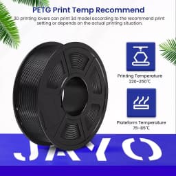 JAYO 3D PETG/PETG Clear 3D Printer Filament 1.75 ±0.02mm 4/9 Rolls High Toughness Neatly Wound Filament Fit Most FDM Printer
