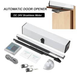 150kg Automatic Swing Door Opener Closer 100v-240V Residential Commercial Electric Swing Gate with 2 Remote Controllers